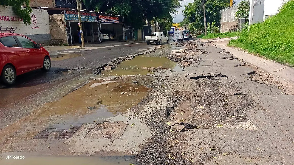 Calles afectadas Foto. Juan Pablo Toledo